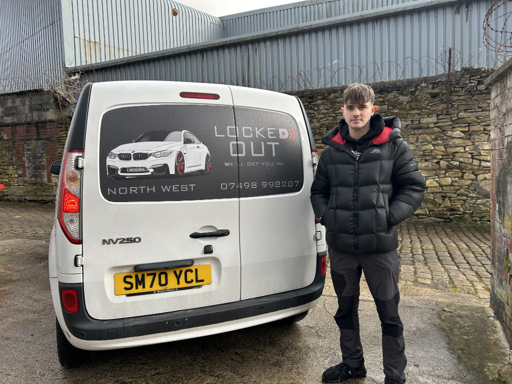 Locked Out NW technician with branded van